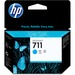 HP 711 (CZ130A) Original Inkjet Ink Cartridge - Single Pack - Cyan - 1 Each - Inkjet - 1 Each