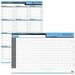 DayTimer Yearly Undated Laminated Reversible Planner, 24"x 36" - 24" (609.60 mm) x 35 4/5" (909.32 mm) Sheet Size - Wall Mount - Reversible, Write on/Wipe off, Laminated - 1 Each
