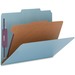 Nature Saver 2/5 Tab Cut Legal Recycled Classification Folder - 8 1/2" x 14" - 2" Fastener Capacity for Folder, 2" Fastener Capacity, 2" Fastener Capacity - Top Tab Location - Right of Center Tab Position - 1 Divider(s) - Blue - 100% Recycled - 10 / Box