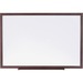 Lorell Wood Frame Dry-Erase Marker Boards - 72" (6 ft) Width x 48" (4 ft) Height - White Melamine Surface - Brown Wood Frame - 1 Each