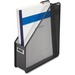 Lorell Mesh Magazine Holder - 12.3" Height x 3.1" Width x 10" DepthDesktop - Powder Coated - Black - Steel - 1 Each