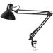 Dainolite Clamp-On Task Lamp, Gloss Black - 36" (914.40 mm) Height - 7" (177.80 mm) Width - 100 W LED Bulb - Painted - Dimmable, Adjustable - Metal - Desk Mountable, Table Top - Gloss Black - for Desk, Room, Commercial, Table