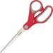 Scotch Multipurpose Scissors - 8" (203.20 mm) Overall Length - Straight - Stainless Steel - Red - 1 Each