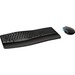 Microsoft Sculpt Comfort Desktop - USB Wireless RF 2.40 GHz Keyboard - 105 Key - English - Black - USB Wireless RF Mouse - BlueTrack - 6 Button - Tilt Wheel - Black - Right-handed - Compatible with PC - 1 Pack