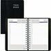 Blueline Daily Planner - Daily - January 2024 - December 2024 - 7:00 AM to 7:30 PM - Half-hourly, Weekly - 1 Day Single Page Layout - 5" x 8" Sheet Size - Twin Wire - Black - Paper - Bilingual, Appointment Schedule, Soft Cover - 1 Each