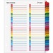 Cardinal OneStep Printable Dividers - 52 Print-on Tab(s) - 52 Tab(s)/Set - 8.50" Divider Width x 11" Divider Length - Letter - 3 Hole Punched - Multicolor Divider - Multicolor Tab(s) - Reinforced Edges, Reinforced Tab - 1 Each