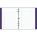 Blueline NotePro Notebook - 192 Pages - Twin Wirebound - Blue Margin - 7 1/4" x 9 1/4" - White Paper - Purple Cover - Hard Cover, Micro Perforated, Index Sheet, Self-adhesive Tab, Storage Pocket - Recycled - 1 Each