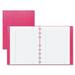 Blueline Pink Ribbon Collection - NotePro Notebook - 150 Pages - Twin Wirebound - Ruled Margin - 7 1/4" x 9 1/4" - White Paper - Bright Pink Lizard Cover - Micro Perforated, Index Sheet, Self-adhesive Tab, Storage Pocket, Environmentally Friendly, Hard Co