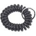Merangue Key Ring Coil Wrist Bands - Plastic - 1 / Pack - Black