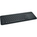 Microsoft All-in-One Media Keyboard - Wireless Connectivity - RF - USB Interface Volume Control, Music, Photo Gallery, Video Hot Key(s) - English - Smart TV, Computer, Gaming Console - TouchPad - PC, Windows