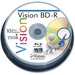 Vision Blu-ray Recordable Media - BD-R - 6x - 25 GB - 10 Pack Spindle - 120mm