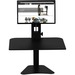 Victor High Rise Sit-Stand Desk Converter - 15.50" (393.70 mm) Height x 28" (711.20 mm) Width x 23" (584.20 mm) Depth - Desktop - Laminate - Wood, Steel - Black