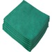 Genuine Joe General Purpose Microfiber Cloth - Cloth - 16" (406.40 mm) Width x 16" (406.40 mm) Length - 12 / Bag - Green