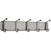 Safco Onyx 5-hook Steel Mesh Wall Rack - 5 Hooks - for Scarf, Hat, Coat, Garment - Steel - Black - 1 Each