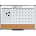 MasterVision 3-in-1 Combo Monthly Calendar Board - Monthly - 4 Month - Silver, Gray - Aluminum, Cork, Lacquered Steel - 18" Height x 24" Width - Dry Erase Surface, Lightweight, Notes Area, Reference Calendar - 1 Each