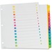 TOPS RapidX Colour Coded Index Dividers - 15 Printed Tab(s) - Digit - 1-15 - Letter - 8.50" (215.90 mm) Width x 11" (279.40 mm) Length - 3 Hole Punched - Multicolor Plastic Tab(s) - Recycled - Laminated Tab, Reinforced, Rip Proof - 1 / Set
