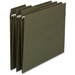 Smead FasTab 1/3 Tab Cut Letter Recycled Hanging Folder - 8 1/2" x 11" - Assorted Position Tab Position - Standard Green - 100% Recycled - 20 / Carton