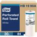 TORK Main Street Household Roll Towels - 2 Ply - 11" x 63 ft - 84 Sheets/Roll - 4.40" (111.76 mm) Roll Diameter - Fiber - Perforated, Strong, Absorbent, Soft, Embossed - For General Purpose - 30 / Carton