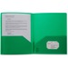 Business Source Letter Portfolio - 8 1/2" x 11" - 30 Sheet Capacity - 2 Pocket(s) - Green - 1 Each