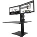 Victor DC350 Dual Monitor Sit/Stand Desk Converter - Up to 24" Screen Support - 9.98 kg Load Capacity - 15.50" (393.70 mm) Height x 28" (711.20 mm) Width x 23" (584.20 mm) Depth - Desktop - Wood, Steel - Black