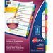 Avery Ready Index Customizable Table of Contents Dividersfor Laser and Inkjet Printers, 8 tabs, 1 set - 8 x Divider(s) - 1-8, Table of Contents - 8 Tab(s)/Set - 8.50" Divider Width x 11" Divider Length - 3 Hole Punched - White Paper Divider - Mu