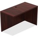 Lorell Chateau Series Mahogany Laminate Desking Return - 47.3" x 23.6"30" Desk, 1.5" Top - Reeded Edge - Material: P2 Particleboard - Finish: Mahogany, Laminate