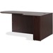 Lorell Essentials Right Peninsula Desk Box 1 of 2 - 1" Top, 70.9" x 41.9"29.5" - Finish: Mahogany Laminate - Durable