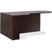 Lorell Essentials Left Peninsula Desk Box 1 of 2 - 1" Top, 70.9" x 41.4"29.5" - Finish: Mahogany Laminate - Durable