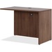 Lorell Essentials Series Return Shell - 47.3" x 23.6"29.5" Return, 1" Top - Finish: Laminate, Walnut - Grommet, Cord Management, Durable, Adjustable Feet, Modesty Panel