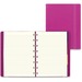 Blueline Filofax Refillable Notebook - 112 Pages - Twin Wirebound - Ruled - A5 - 8 17/64" x 5 27/32" - 8.25" (209.55 mm) x 5.18" (131.62 mm) - Cream Paper - Fuchsia Cover - Elastic Closure, Storage Pocket, Index Sheet, Refillable, Page Marker - Recycled -