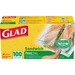 Glad Sandwich Zipper Bags - 5.88" (149.23 mm) Width x 6.63" (168.28 mm) Length - Seal Closure - Clear - 100/Box - Sandwich