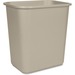 Storex All-plastic Washable Waste Basket - 26.50 L Capacity - Rust Resistant, Dent Resistant, Chip Resistant, Compact, Eco-friendly, Rolled Edge, Washable, Durable, Crack Resistant - 15" Height x 14.5" Width x 10.3" Depth - Plastic - Taupe - 1 Each
