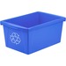 Storex Recycling Bin 18" x 8.5" x 12" Blue - each