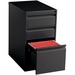Offices To Go Pedestal - Box/Box/File - 3-Drawer - 15" x 23" x 27.6" - 3 x Drawer(s) for File, Box - Key Lock, Recessed Handle, Pull Handle, Ball-bearing Suspension - Black
