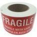 Spicers Paper Multipurpose Label - "Fragile - Handle with Care"5" Width x 3" Length - Rectangle - Red, White - 500 / Roll - 500 Total Label(s) - 500 / Roll