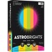 Astrobrights Color Paper - "Bright" 5-Color Assortment - Letter - 8 1/2" x 11" - 24 lb Basis Weight - Smooth - 500 / Ream - Lunar Blue, Terra Green, Cosmic Orange, Solar Yellow, Fireball Fuschia