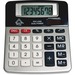 Aurex 8-digit Compact Desktop Calculator - Big Display, Easy-to-read Display, Dual Power, Fixed Angled Display, Compact - Silver, Black - 1 Each