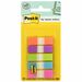 Post-it Flags in On-the-Go Dispenser - Bright Colors - 100 x Assorted - 1/2" x 1 3/4" - Orange, Purple, Green, Blue, Pink - Removable - 100 / Pack