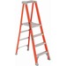 Louisville 4' Fibrglss Platform Step Ladder - 4 Step - 136.08 kg Load Capacity - 80" (2032 mm) x 25" (635 mm) x 10.50" (266.70 mm) x 48" (1219.20 mm) - Orange