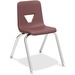 Lorell 16" Seat-height Stacking Student Chairs - Four-legged Base - Burgundy - Polypropylene - 4 / Carton