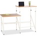 Safco Bi-Level Stand/Sit Desk - Melamine Laminate Rectangle, Beech Top - Powder Coated, Cream Base - Adjustable Height - 38" to 50" Adjustment x 57.5" Table Top Width x 24" Table Top Depth x 0.8" Table Top Thickness - 50" Height - Assembly Required - Whit