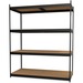Lorell Archival Shelving - 80 x Box - 4 Compartment(s) - 84" Height x 69" Width x 33" Depth - 28% Recycled - Black - Steel, Particleboard - 1 Each