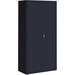 Lorell Storage Cabinet - 36" x 18" x 72" - Sturdy, Recessed Locking Handle, Durable, Reinforced, Locking System, Storage Space - Black - Powder Coated - Steel - Recycled - Assembly Required