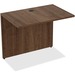 Lorell Essentials Series Bridge - 34" x 24"29.5" Desk, 0.1" Edge - Finish: Walnut Laminate
