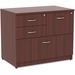 Lorell Essentials Series Box/Box/File Lateral File - 1" Side Panel, 0.1" Edge, 35.5" x 22"29.5" Lateral File - 4 x Box, File Drawer(s) - Mahogany Laminate Table Top - Versatile, Ball Bearing Glide, Drawer Extension, Security Lock, Durable, Adjustable Leveler