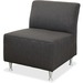 Lorell Fuze Modular Series Armless Lounge Chair - Square Base - Brown - 1 Each