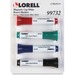 Lorell Magnetic Cap Whiteboard Markers - Assorted - 4 / Set