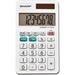 Sharp Calculators EL-244WB 8-Digit Professional Pocket Calculator - 3-Key Memory, Auto Power Off - 8 Digits - LCD - 0.3" x 2.4" x 4.1" - White - 1 Each