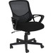 Lorell Value Collection Mesh Back Task Chair - Black Fabric Seat - Black Fabric Back - Mid Back - 1 Each