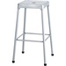 Safco Steel Bar Stool - Four-legged Base - Silver - Steel - 1 Each